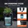 2-Bucket 5-Gallon Deep Water Culture Hydroponic Grow System Kit, Black
