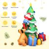 7ft Lighted Inflatable Christmas Tree with Santa, Puppy & Gift Boxes