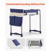 Folding Garden Kneeler & Seat Set with Thick 1.57-In. Pad & Tool Bag