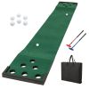 11 ft Putting Green Set with 2 Adjustable Putters and 6 Balls