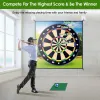 Golf Chipping Game Mat Set, 20 Sticky Balls, Indoor Outdoor Golf Training