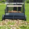26-Inch Push Lawn Sweeper, Leaf & Grass Collector, 7-Cu.-Ft. Hopper