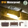 16-Pack Solar Deck & Step Lights with Warm White LEDs, Brown