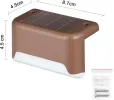 16-Pack Solar Deck & Step Lights with Warm White LEDs, Brown