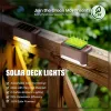 16-Pack Solar Deck & Step Lights with Warm White LEDs, Brown