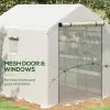 8 x 6 Ft. Portable Greenhouse with 3-Tier Shelves, Accessories, & Mesh Door
