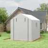 8 x 6 Ft. Portable Greenhouse with 3-Tier Shelves, Accessories, & Mesh Door