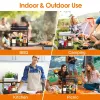 Metal Grill Utensil Caddy, BBQ Tool Organizer with Paper Towel Holders