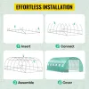 20 x 10 x 7 Ft. Walk-In Tunnel Greenhouse with Galvanized Steel Frame