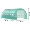 20 x 10 x 7 Ft. Walk-In Tunnel Greenhouse with Galvanized Steel Frame
