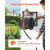 Wall Mounted Garden Hose Reel, 125-Ft. 5/8-Inch Capacity