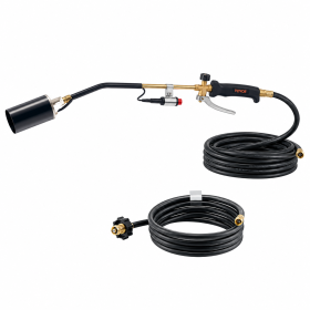 1.8M BTU Propane Weed Torch with 10-Ft. Hose, Auto Ignition & Adjustable Flame