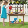 Kids' Wooden Potting Bench for Garden Fun, Dark Brown
