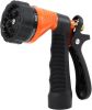 Heavy-Duty Zinc Alloy Garden Hose Spray Nozzle with 6 Adjustable Spray Patterns