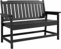 47-In. 2-Person HDPE Outdoor Bench for Patio, Porch & Garden