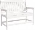 47-In. 2-Person HDPE Outdoor Bench for Patio, Porch & Garden