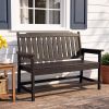47-In. 2-Person HDPE Outdoor Bench for Patio, Porch & Garden