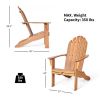 Acacia Wood Adirondack Chair for Patio, Garden & Porch