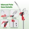 2-in-1 Pole Saw & Fruit Picker, Extendable Stainless Steel Pole