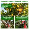 2-in-1 Pole Saw & Fruit Picker, Extendable Stainless Steel Pole