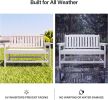 47-In. 2-Person HDPE Outdoor Bench for Patio, Porch & Garden