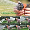 Heavy-Duty Zinc Alloy Garden Hose Spray Nozzle with 6 Adjustable Spray Patterns