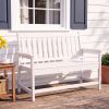 47-In. 2-Person HDPE Outdoor Bench for Patio, Porch & Garden