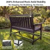 47-In. 2-Person HDPE Outdoor Bench for Patio, Porch & Garden