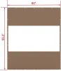 8 x 7 Ft Heavy-Duty Outdoor Clear and Brown Panel Curtain, 18 Oz PVC