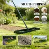 36-Inch Metal Leveling Rake for Soil, Sand & Lawn Preparation