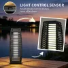 26.75-In. Solar Rattan Floor Lamp, Outdoor Garden Lantern