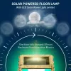 26.75-In. Solar Rattan Floor Lamp, Outdoor Garden Lantern