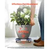 Adjustable Heavy-Duty Trash Can Dolly with 4 Lockable Wheels