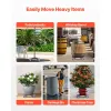Adjustable Heavy-Duty Trash Can Dolly with 4 Lockable Wheels