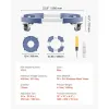 Adjustable Heavy-Duty Trash Can Dolly with 4 Lockable Wheels