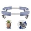 Adjustable Heavy-Duty Trash Can Dolly with 4 Lockable Wheels