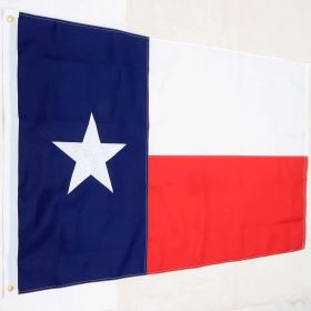 Texas Flag, Heavy-Duty Outdoor Embroidered Stars, Brass Grommets (size: 3x5ft)